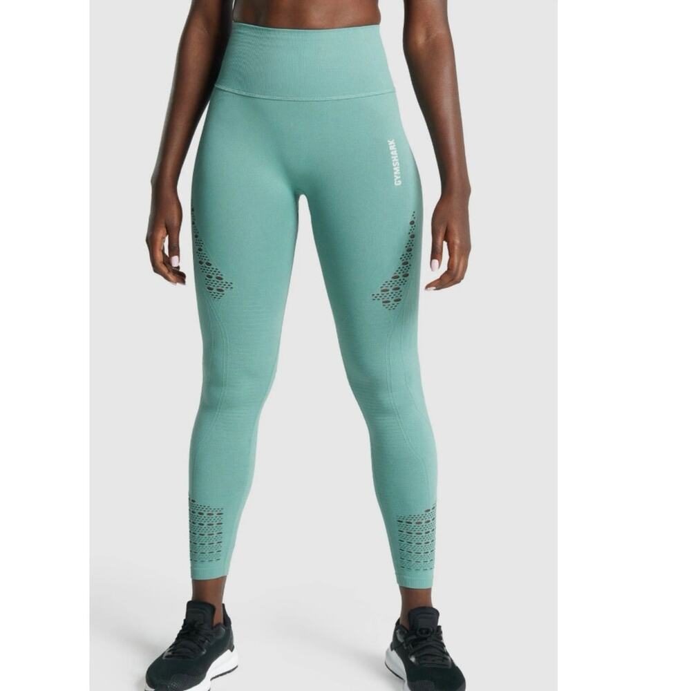 Gymshark Energy seamless leggings fauna teal aqua size small